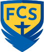 Logo of Florence Christian School, with “FCS”, a cross, and eagle’s wings